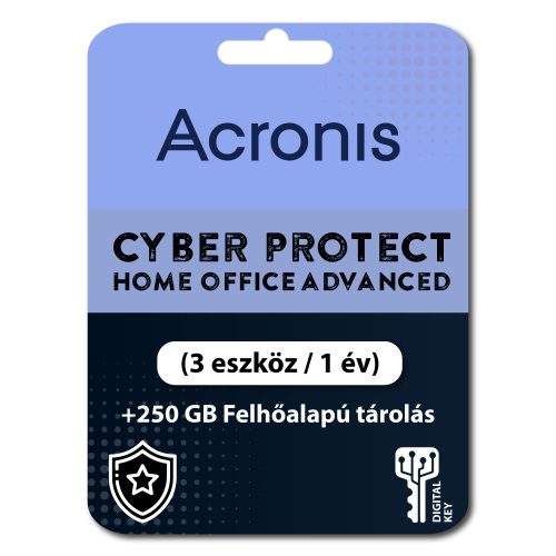 Acronis Cyber Protect Home Office Advanced (3 eszköz / 1 év) + 250 GB Felhőalapú tárolás