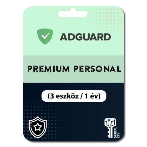 AdGuard Premium Personal (3 eszköz / 1 év)