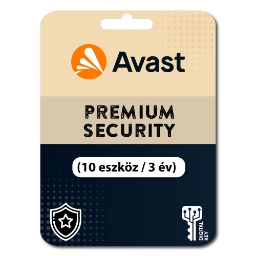 Avast Premium Security (10 eszköz / 3 év)
