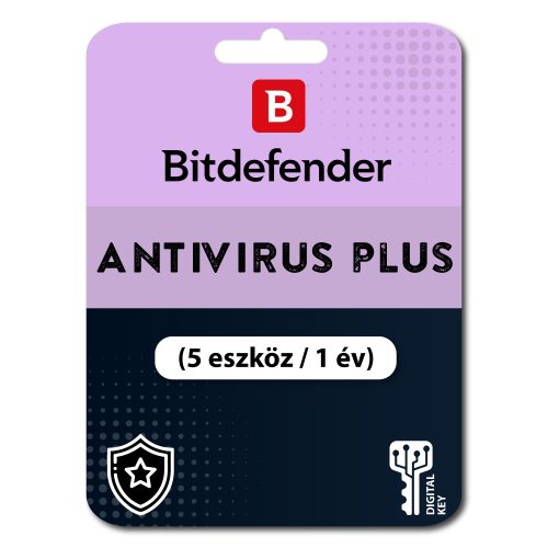 Bitdefender Antivirus Plus (5 eszköz / 1 év)