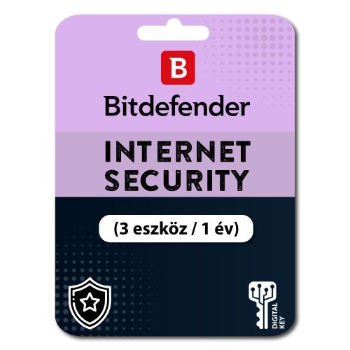 Bitdefender Internet Security (EU) (3 eszköz / 1 év)