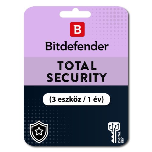 Bitdefender Total Security (3 eszköz / 1 év)