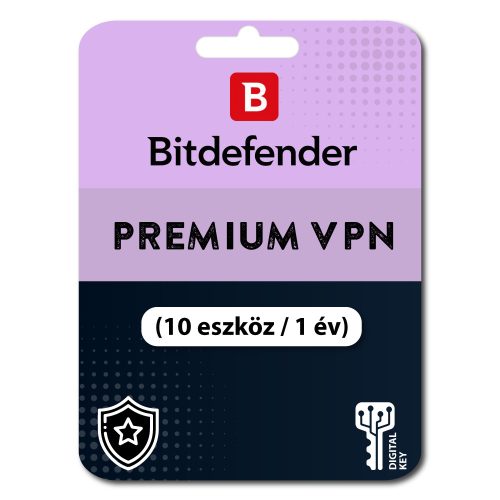 Bitdefender Premium VPN (10 eszköz  / 1 év)