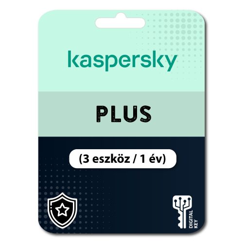 Kaspersky Plus (3 eszköz/ 1 év)