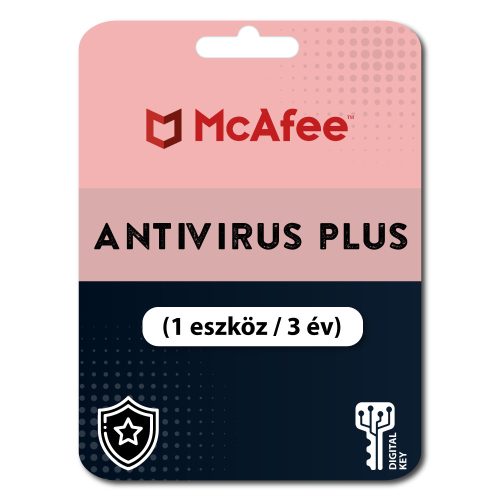 McAfee AntiVirus Plus (1 eszköz / 3 év)