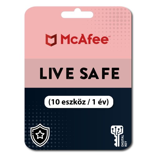 McAfee LiveSafe (10 eszköz / 1 év)