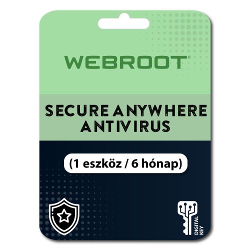 Webroot SecureAnywhere AntiVirus (1 eszköz / 6 hónap)