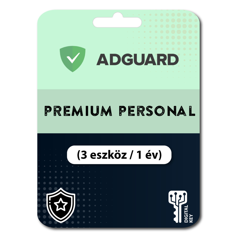 AdGuard Premium Personal (3 eszköz / 1 év)